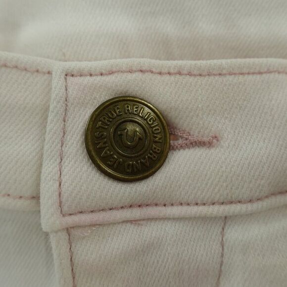 True Religion Distressed Light Pink Skinny Jeans 28 - Picture 4 of 15